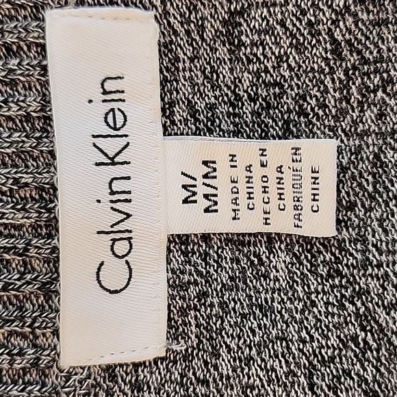 NWOT Calvin Klein medium grey and white sweater with white fabric at base - Picture 4 of 5